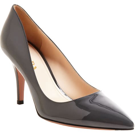 prada grey pumps|Prada pumps sale.